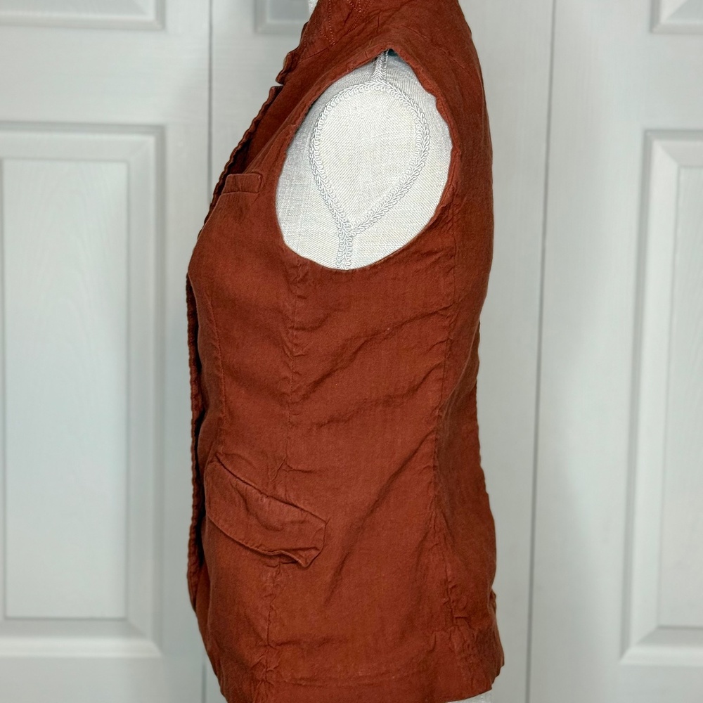 Rag & Bone Women's Slade Linen-Blend Vest Size 4 - Picture 6 of 14